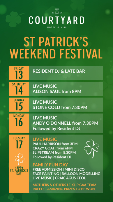 cy stpatrick s day lineup new